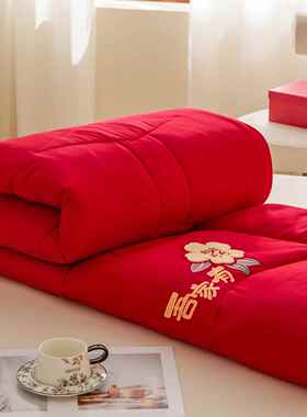 结婚大红色床垫新婚庆垫被软FVS喜垫婚庆褥子.婚床子18m陪嫁垫红