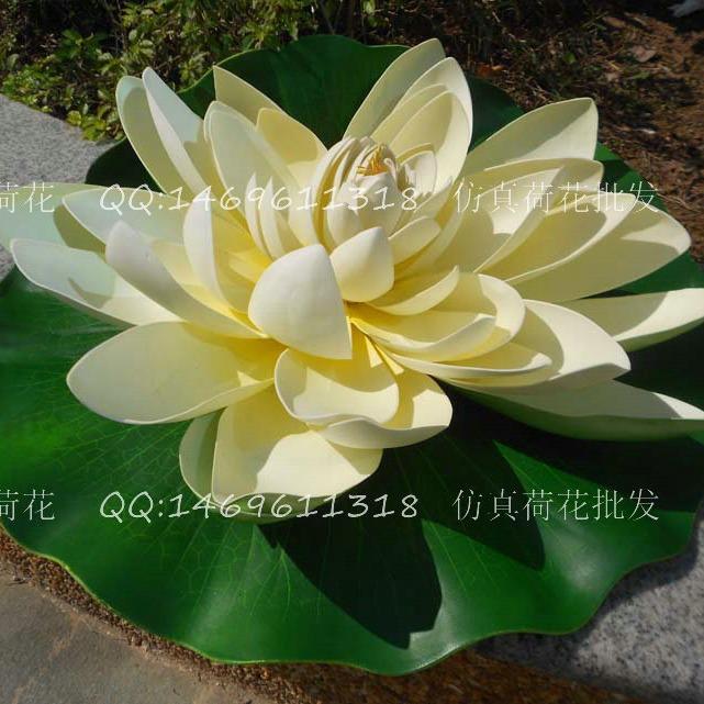 仿特大荷花模型大荷号大花60cm荷叶池塘装饰假真睡莲表花演BMD道