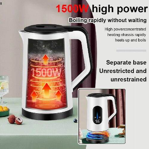 3L Stainless Steel Electric Large Tea Kettle Auto-Shutoff