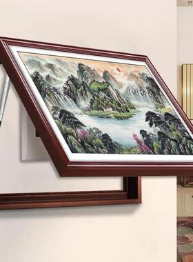 聚宝盆电表箱装饰画高级感客厅电闸遮挡盒壁画饭厅配电箱山水挂画