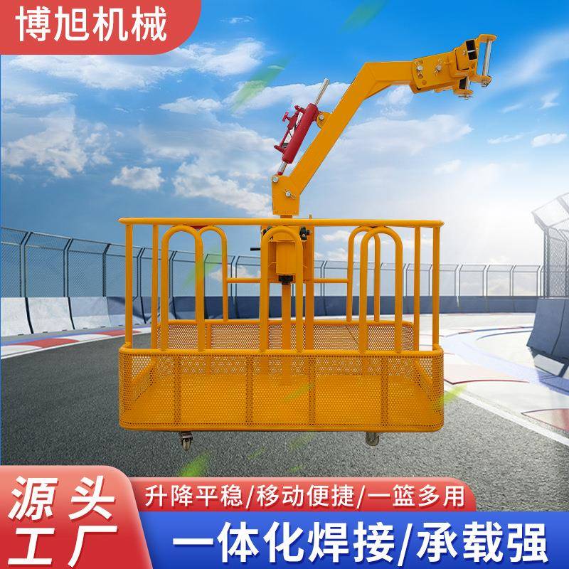 高空作业施工载人吊车吊篮60度旋转升降式自平衡单双人旋转吊篮