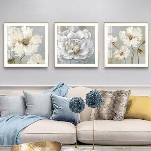 简美风格 饰画花卉餐厅饭桌墙面挂画现代简约双联卧室画 温馨客厅装