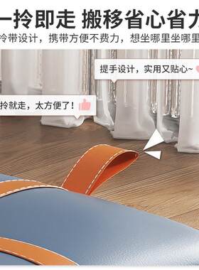新款直销科技布软包网红小凳子家用矮凳门口换鞋凳客厅沙发凳实木