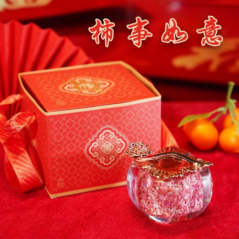 蛇年贺岁礼品柿柿如意文创碎钞摆件石家庄印钞百元钞创意摆件
