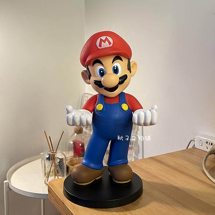 超级玛丽 SuperMario 马里奥手办游戏机手柄遥控支架模型家居摆件图片