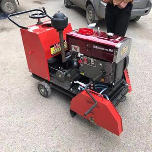 水冷柴油自行走500切割机刻纹体18片15马力水泥地面路面防滑切缝