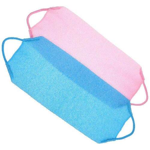 2pcs Bath Towel Exfoliating Back Scrubber Shower Supplies