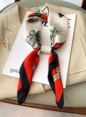 Luxury Brand Silk Satin Head Scarf For Women Animal Animal K