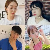 新款 纯钛无眼镜女成品形圆复古近视眼数镜男有度防蓝框光辐射圆近