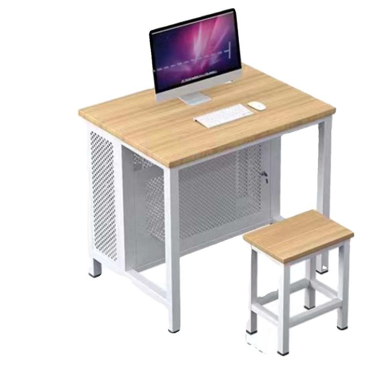 学校学生电教室木制双人三人多媒体微机室培训桌教室机房电脑桌椅