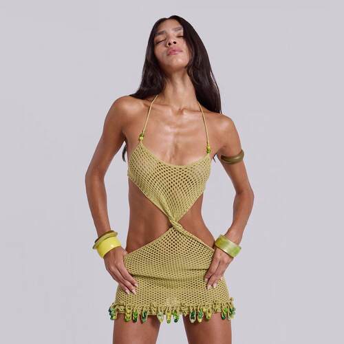 Beach swimsuit, beach skirt, cover up set