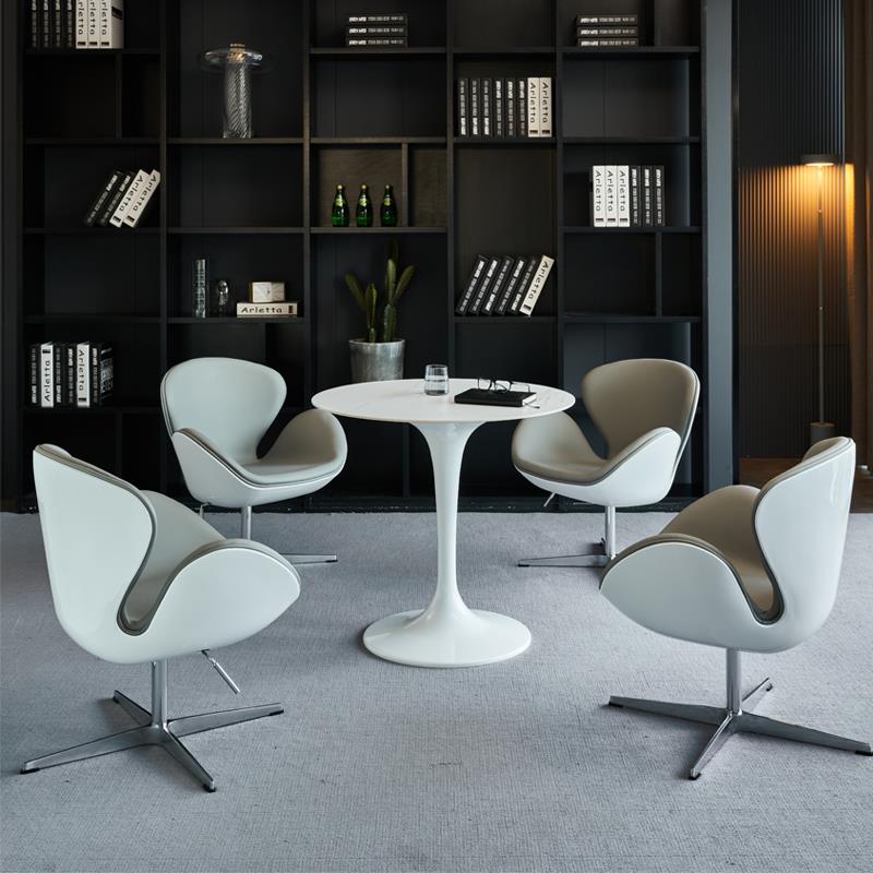 休息区洽谈接待桌椅组合店铺接待小圆桌会所售楼处会客桌椅办公区