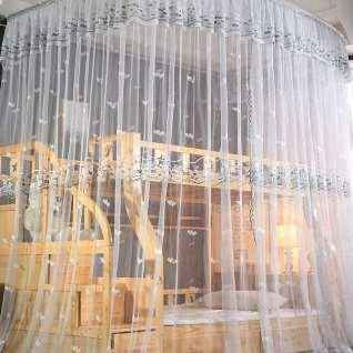 U型导轨子母床蚊帐上下铺双层高低床1.2m1.5米落地轨道梯柜蚊帐,床上用品,蚊帐,淘宝优惠券,粉丝福利购,淘宝优惠卷