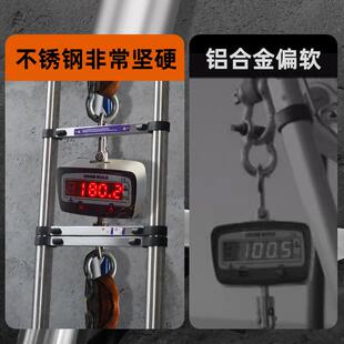 不锈金伸缩梯不锈钢子加钩升降工折程钢梯铝合可携式家用多功能直