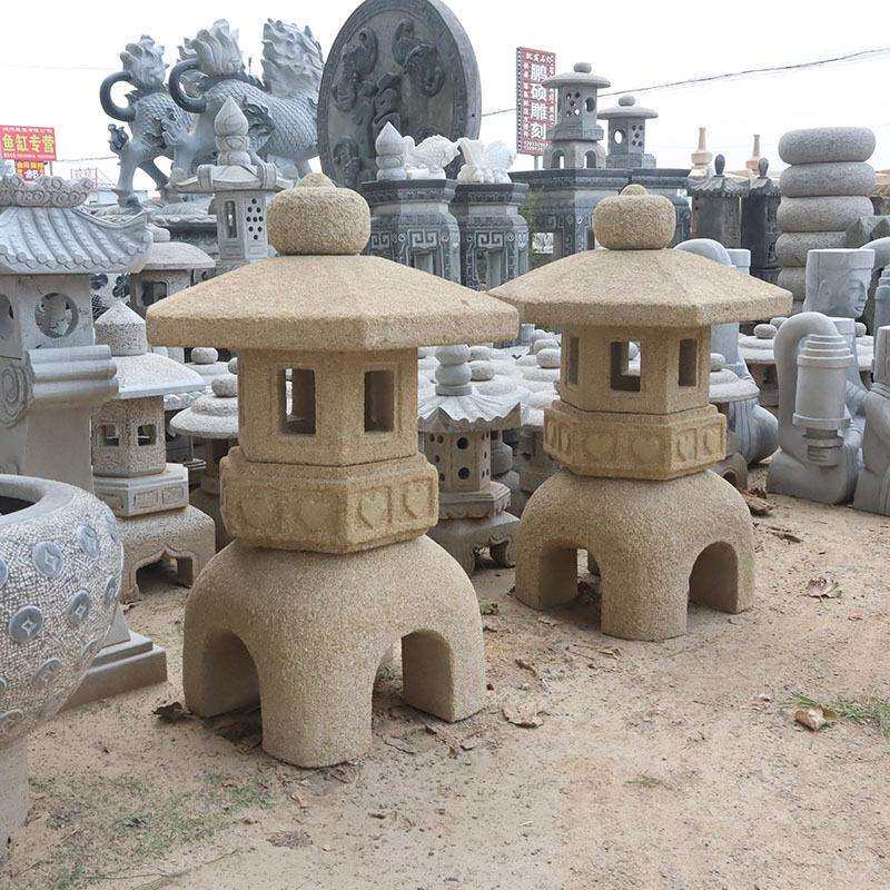 石灯笼日式庭院落地灯户外别墅公园草坪照明石灯中式园林造景摆件