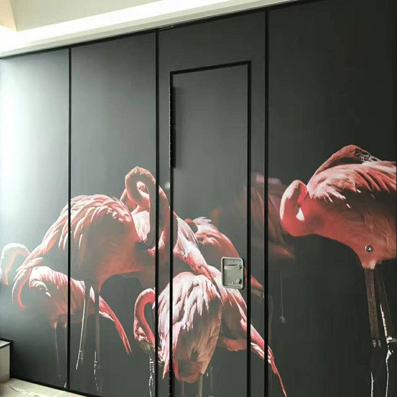 珠海酒店厢大厅屏风隔断墙小型饭店包隔动断可移隔断折叠断93747
