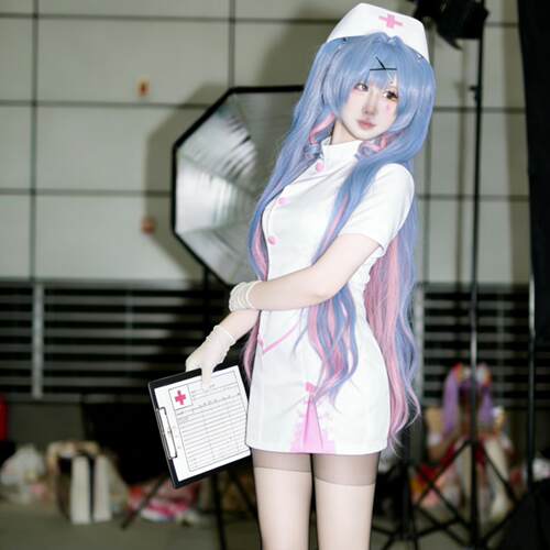 现货初之音同人未来 兔子洞护士装cosplay服装 COS服女装