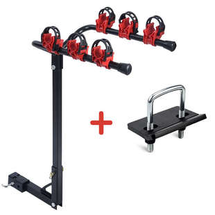 汽车拖车后备箱车载美式方口后挂式自行车架车尾行李架可悬挂三辆