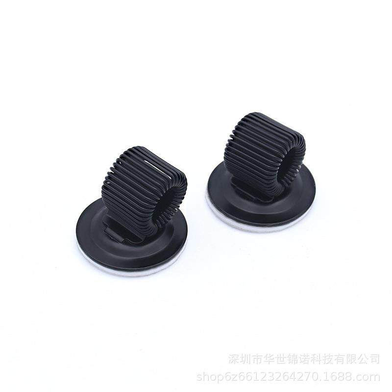 五金弹簧笔插 不转笔插黑色带胶 简约百搭多功能随身笔夹20mm