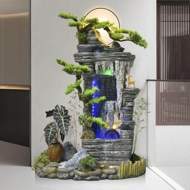 彷真假山太湖石钟乳石园林景观流水喷泉沙盘落地摆件庭院造景布置