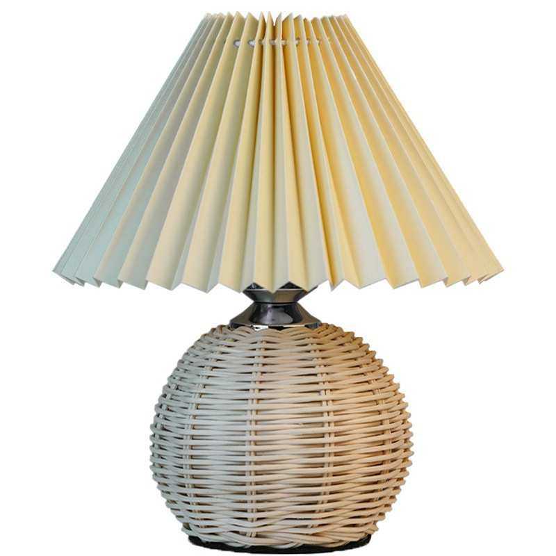 定制批发北欧ins百褶台灯卧室氛围床头灯夜灯百褶触摸花篮台灯,家装灯饰光源,装饰台灯,淘宝优惠券,粉丝福利购,淘宝优惠卷