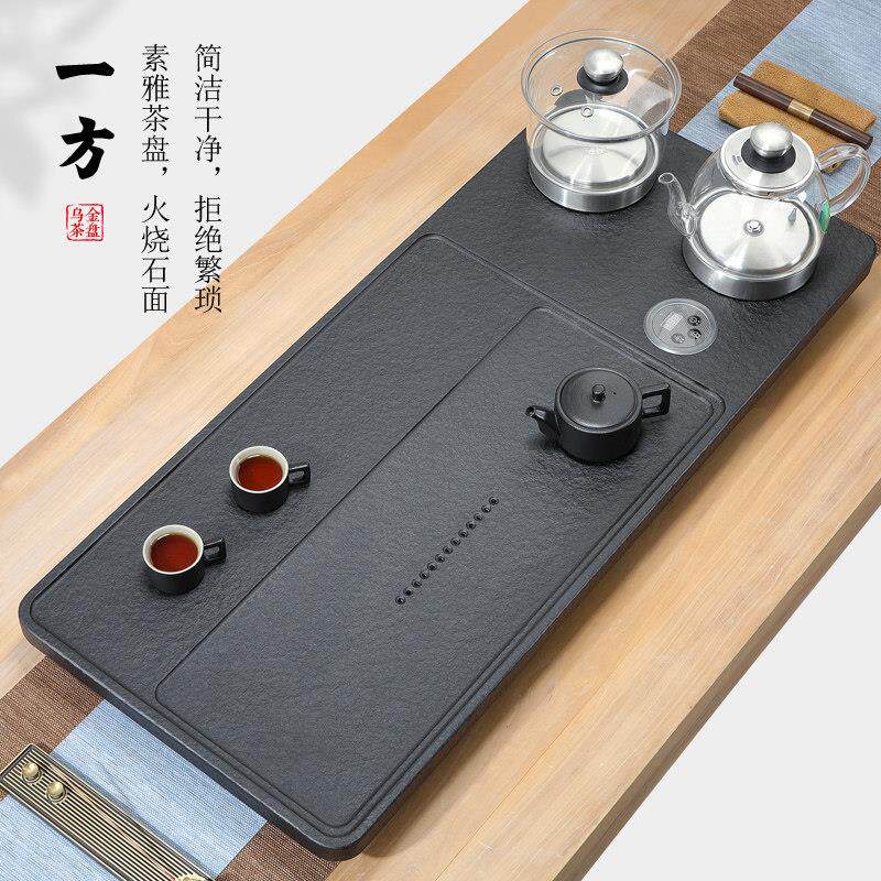 乌金石茶盘茶具套组全自动上水茶台烧水壶一体电磁炉一整套家用