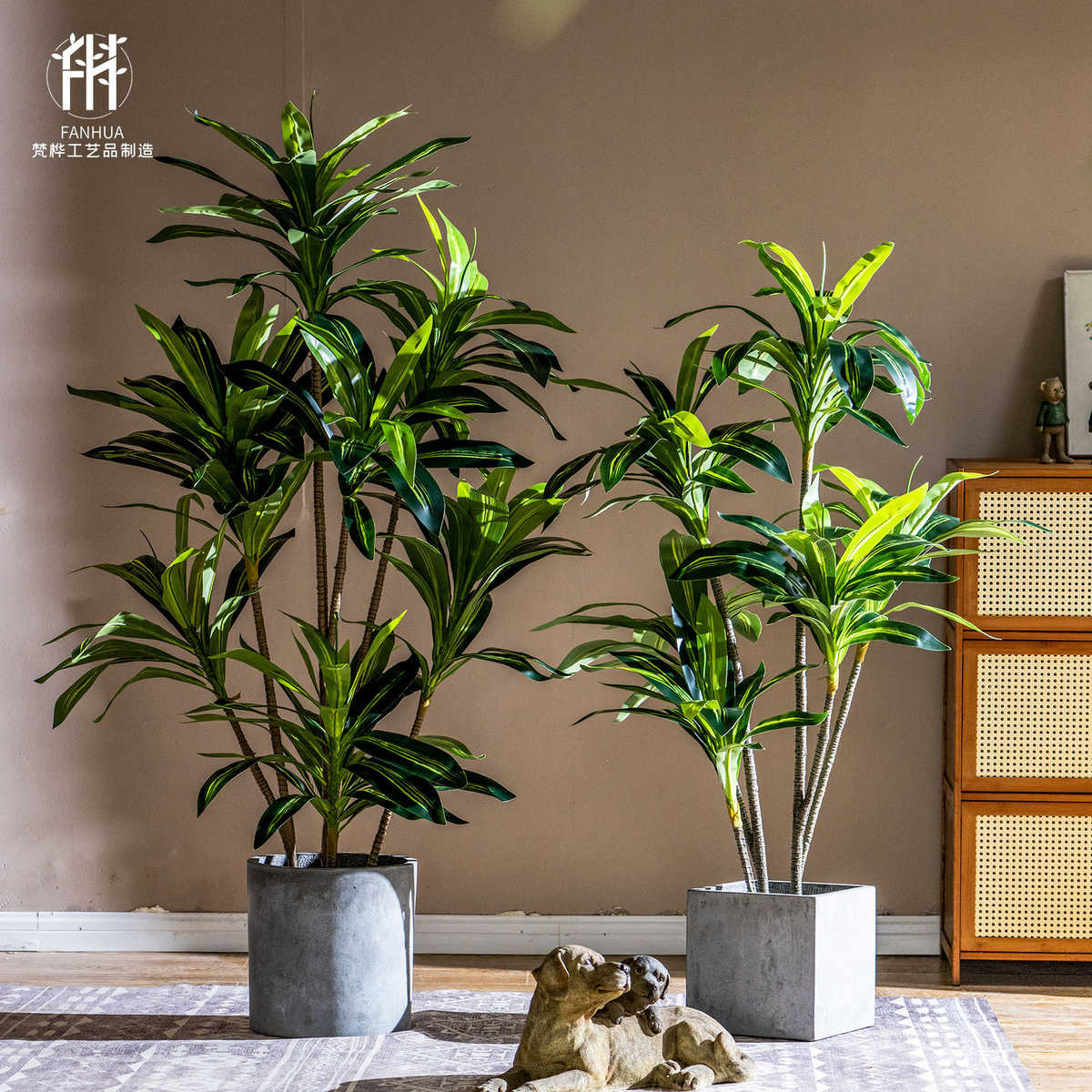 假仿生软家居巴西摆件绿树室内植巴西木客厅造景铁装饰仿真盆栽