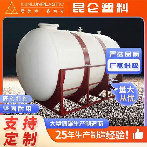 30立方卧式滚塑PE储罐 30吨卧式盐酸储罐化工储罐厂家供应