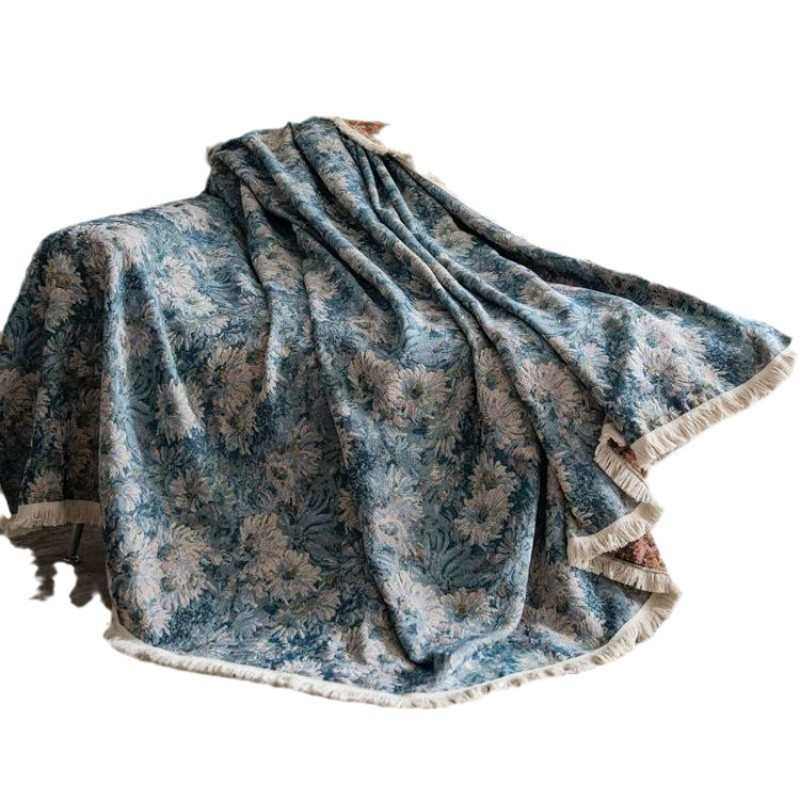 向日葵油画风复古沙发巾防抓单双人沙发布多功能盖布花边,居家布艺,沙发套,淘宝优惠券,粉丝福利购,淘宝优惠卷