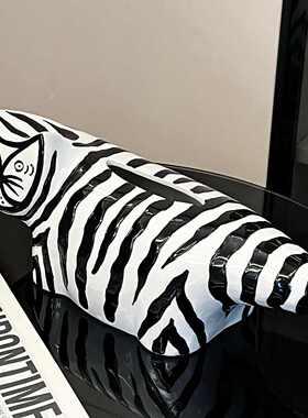 纸纸盒纸巾颜餐巾陶瓷盒值创意盒客厅卡通抽抽高纸盒摆件家用猫咪