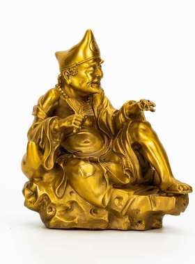 大型铜济公雕像 户外园林景区办公工艺品铸铜雕塑摆件