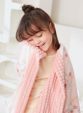 ibaby儿童宝宝睡被子不倒绒婴幼儿豆豆被夏季午休毛毯子110*140cm