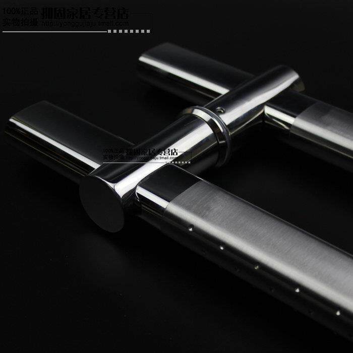 可调管把节孔距玻璃门拉手椭圆大3/04不锈钢扶手大拉手对装门手