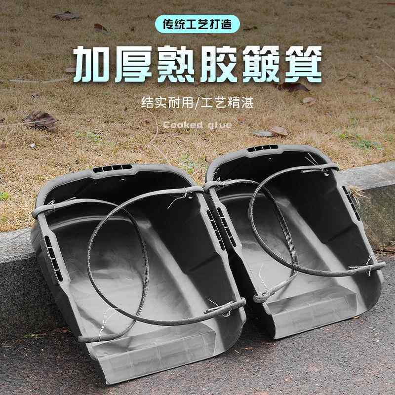 新款耐用建筑工地大号挑泥沙轮胎皮簸箕农用加厚垃圾挑土塑料粪箕
