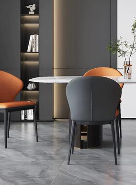 意轻奢极简高级高简档现代约式家H-Y05用新款背餐椅酒靠店休闲舒