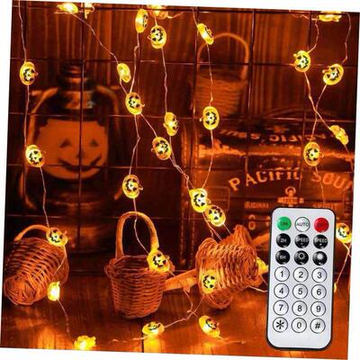 Halloween pumpkin copper wire light string ghost bat ghost