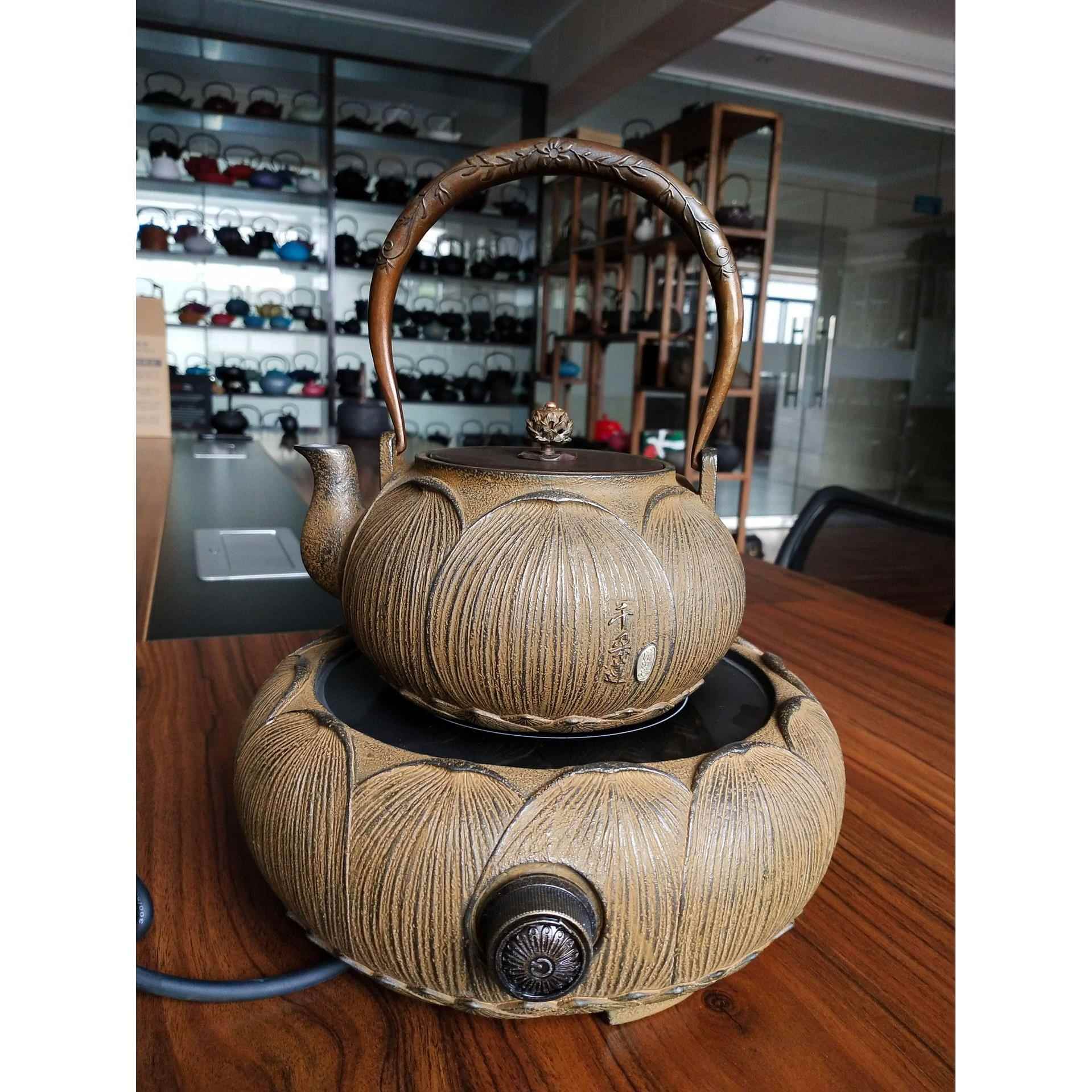 铁壶铸泡茶烧水壶电陶DT-电陶煮茶器茶铁炉壶煮铁水壶复古套装白