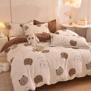 秋冬季 加厚磨毛被套单件单人150x200x230双人全棉纯棉180x220被罩