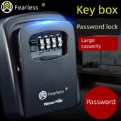 无所畏惧装 钥匙箱家庭门免打孔临时锁室外施工现场钥匙箱锁 修密码