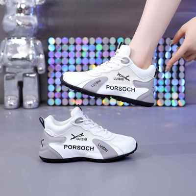 高档真皮厚底老气爹鞋女底2闲025春秋季新款百搭软女鞋透女士休