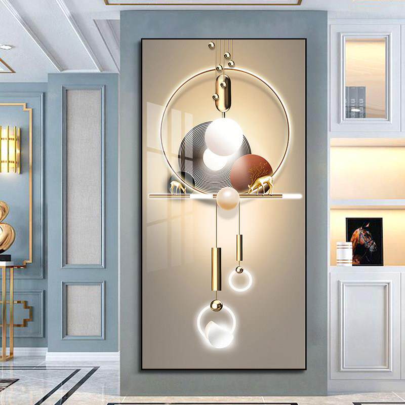 5D钻石画满钻石麋鹿摇钱树现代客厅入口砖点钻石刺绣十字绣2025新