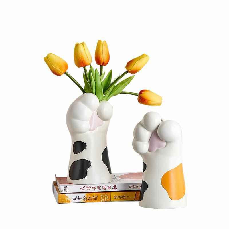 创意花瓶猫爪摆件可爱桌面客厅家居玄关电视柜办公室插花器装饰品,家居饰品,花瓶,淘宝优惠券,粉丝福利购,淘宝优惠卷