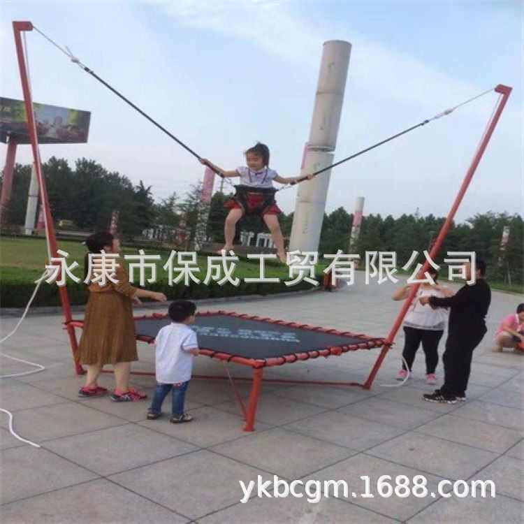 蹦极户外电动商用家庭带儿童广场灯款蹦摆摊蹦床折叠床方形跳跳床