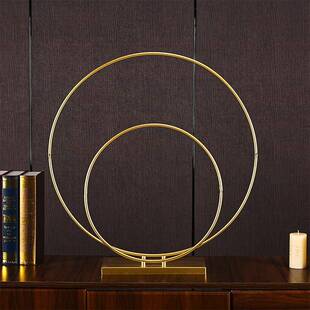 婚礼餐桌花艺摆件婚庆路引装饰架仪式氛围布置道具双环方底花架