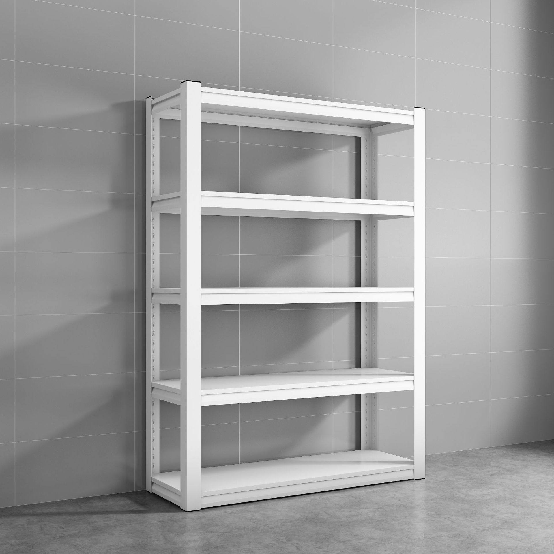 白色家用货架置物架多层落地仓库阳台金属储物架杂物间超市收纳架