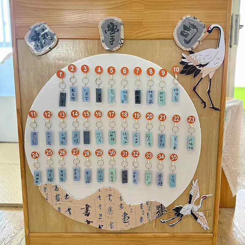幼儿园区域进区塑料卡牌挂牌规则牌挂钩环创材料包区角主题墙装饰