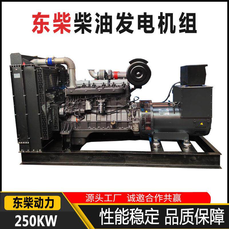江苏动力 250kw柴油发电机组 带四保护无刷250千瓦发电机380V