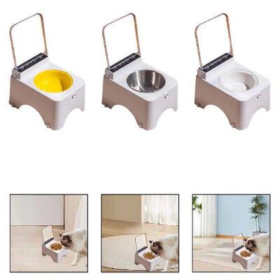 Cat Bowl with Raised Stand Cat Dog Food Feeder Protect Pet