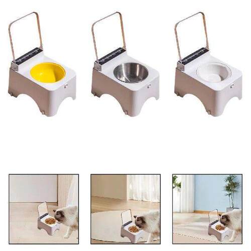 Cat Bowl with Raised Stand Cat Dog Food Feeder Protect Pet