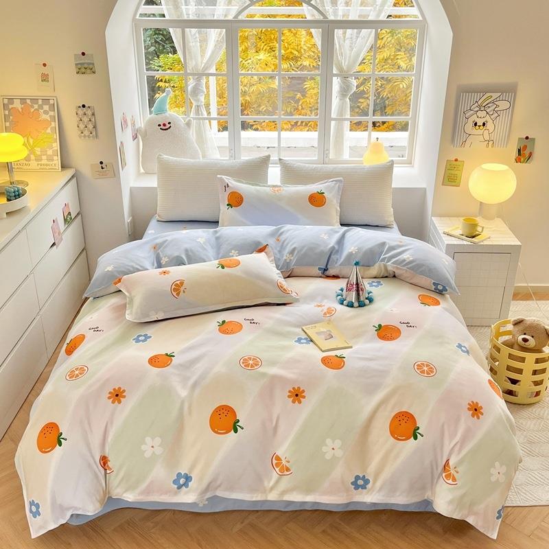 高档套欧风小碎花床上用品件套纯棉床单被单件床笠磨毛全棉北三件